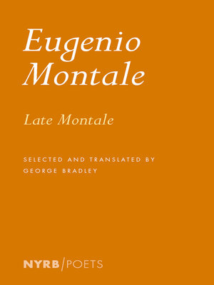 cover image of Late Montale